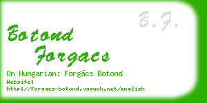 botond forgacs business card