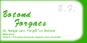 botond forgacs business card